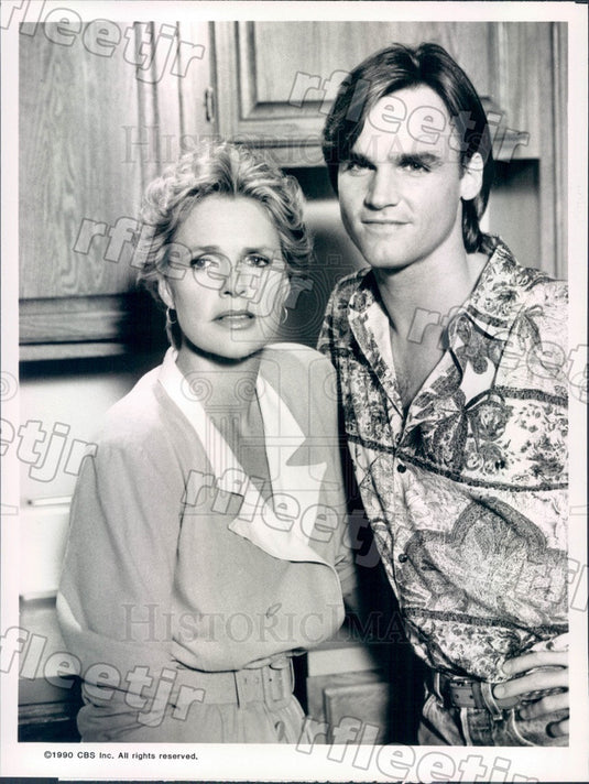 1990 Emmy Winning Actress Sharon Gless & Doug Wert on TV Show Press Photo adx719 - Historic Images
