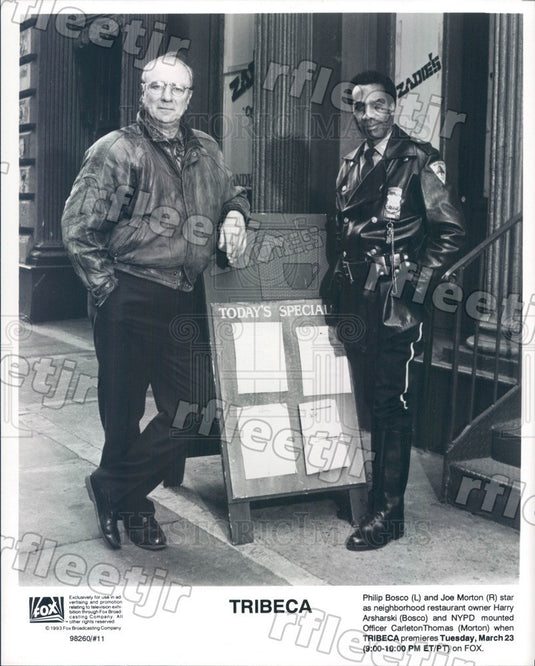 1993 Actors Phillip Bosco & Joe Morton on TV Show Tribeca Press Photo adx731 - Historic Images
