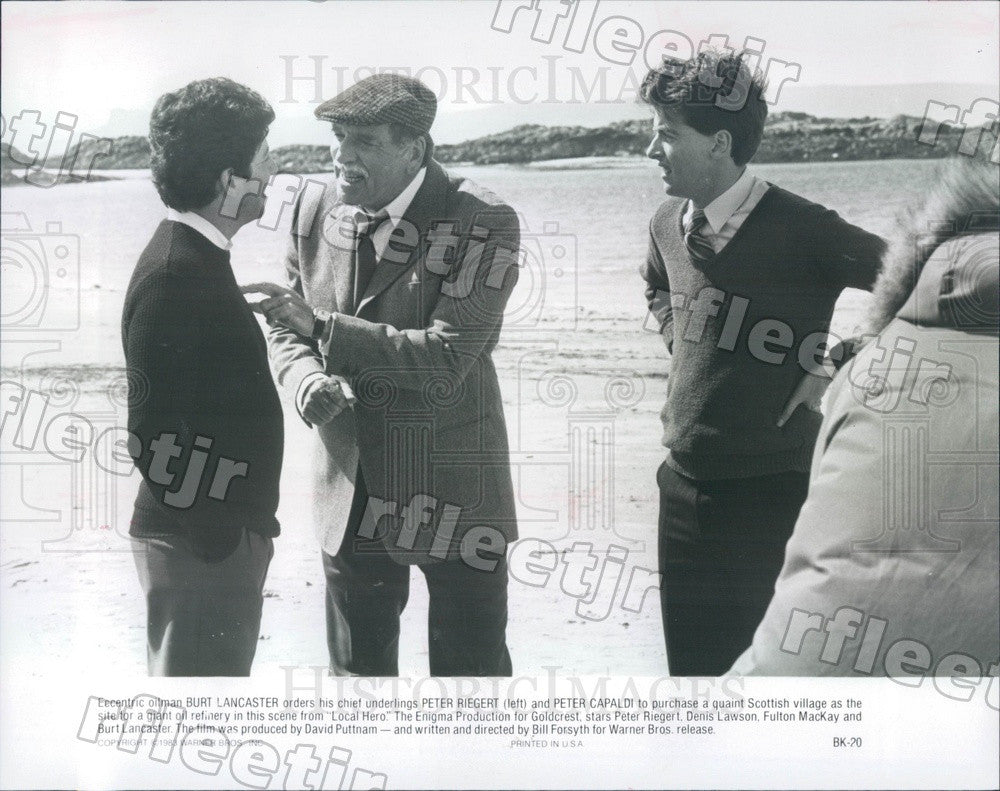 1983 Oscar Winning Actors Burt Lancaster &amp; Peter Capaldi Press Photo adx73 - Historic Images
