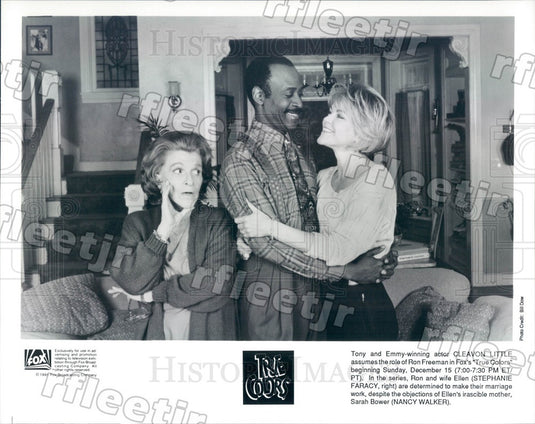 1991 Actors Cleavon Little, Stephanie Faracy, Nancy Walker Press Photo adx741 - Historic Images