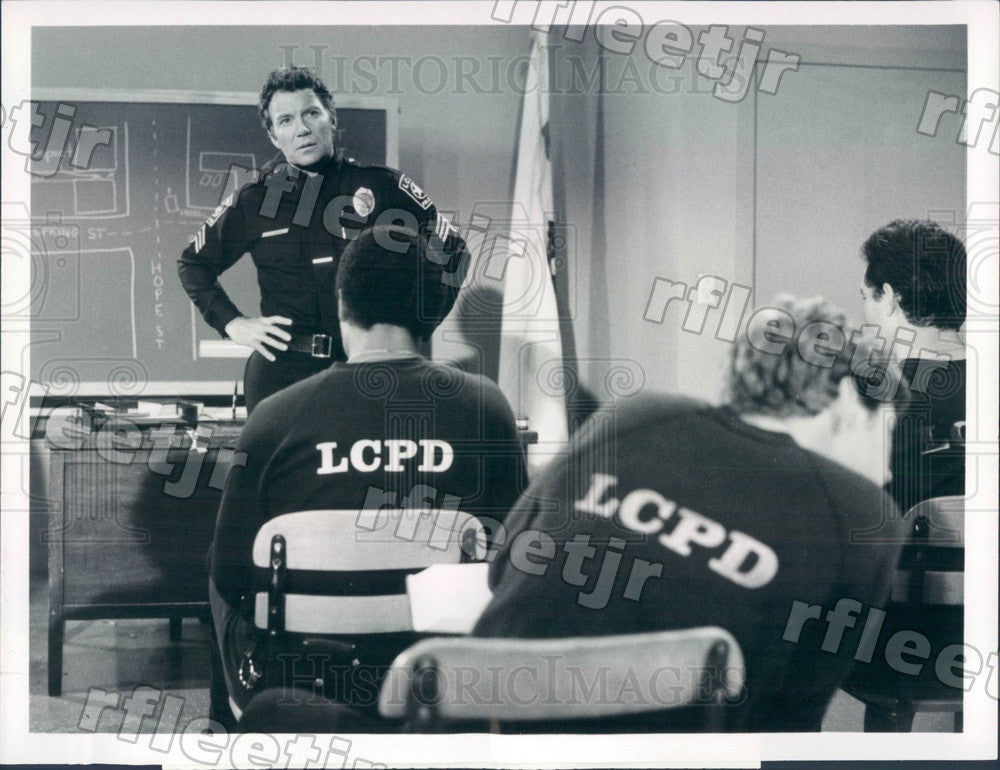 1982 Emmy Winning Actor William Shatner on TV Show TJ Hooker Press Photo adx777 - Historic Images