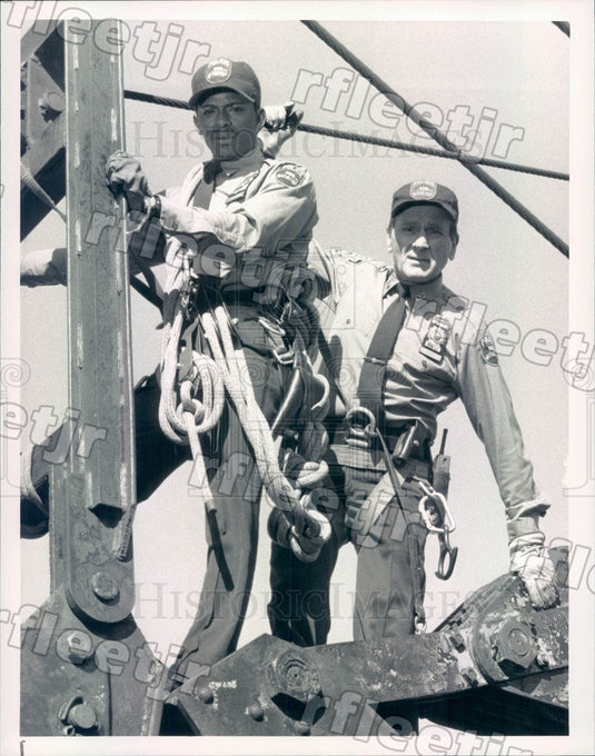 1990 Actors Darnell Williams & Dick Latessa on True Blue Press Photo adx823 - Historic Images