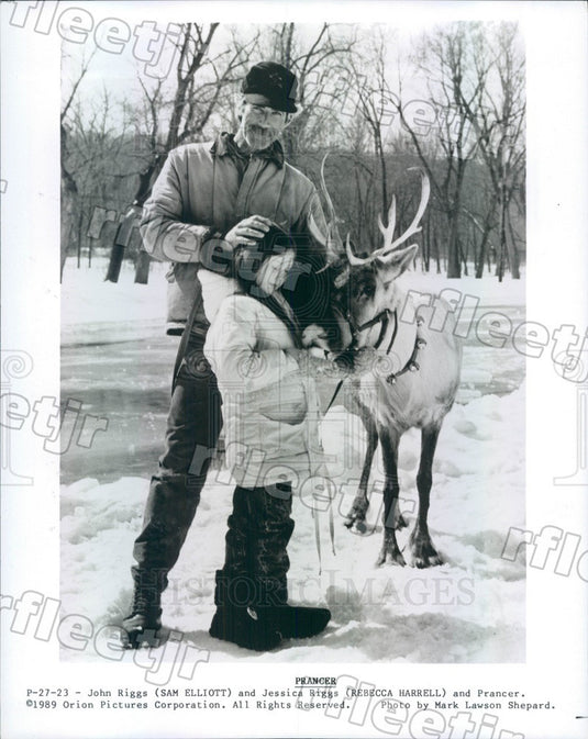 1989 Actors Sam Elliott & Rebecca Harrell in Film Prancer Press Photo adx831 - Historic Images