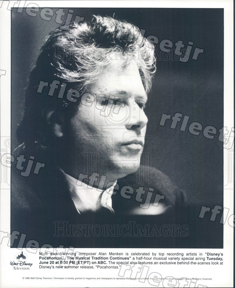 1995 Oscar Winning Musical Theatre, Film Composer Alan Menken Press Photo adx833 - Historic Images