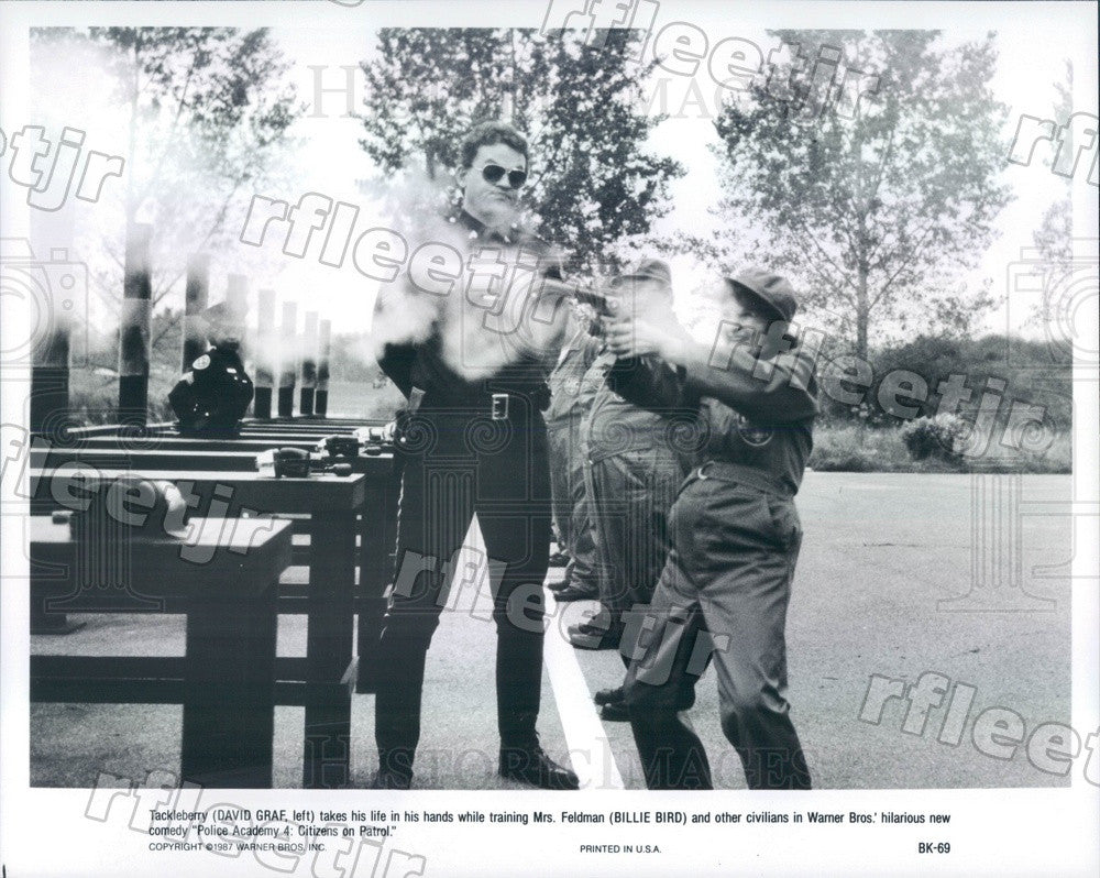 1987 Actors David Graf &amp; Billi Bird in Film Police Academy 4 Press Photo adx835 - Historic Images
