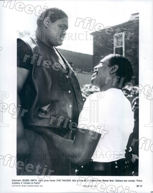 1987 Actors Bubba Smith, Tab Thacker in Film Police Academy 4 Press Photo adx837 - Historic Images