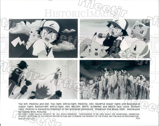 2000 Pokemon Characters Pikachu, Ash, Squirtle, Balbasaur Press Photo adx849 - Historic Images