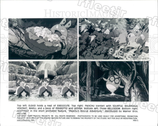 2000 Pokemon Characters Pikachu, Squirtle, Balbasaur, Venonat Press Photo adx851 - Historic Images
