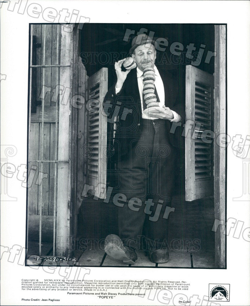 1980 American Actor Paul Dooley in Film Popeye Press Photo adx875 - Historic Images