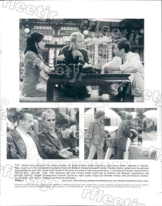Undated Oscar Winning Actors Timothy Hutton & Angelina Jolie Press Photo adx879 - Historic Images
