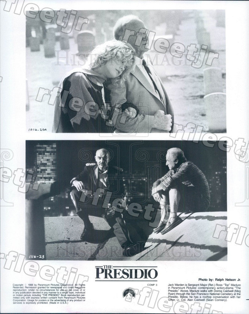 1988 Actors Meg Ryan, Sean Connery, Jack Warden Press Photo adx909 - Historic Images