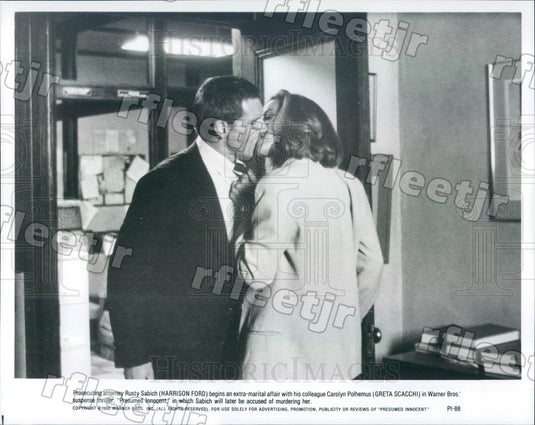 1990 Actors Harrison Ford & Greta Scacchi in Film Press Photo adx911 - Historic Images