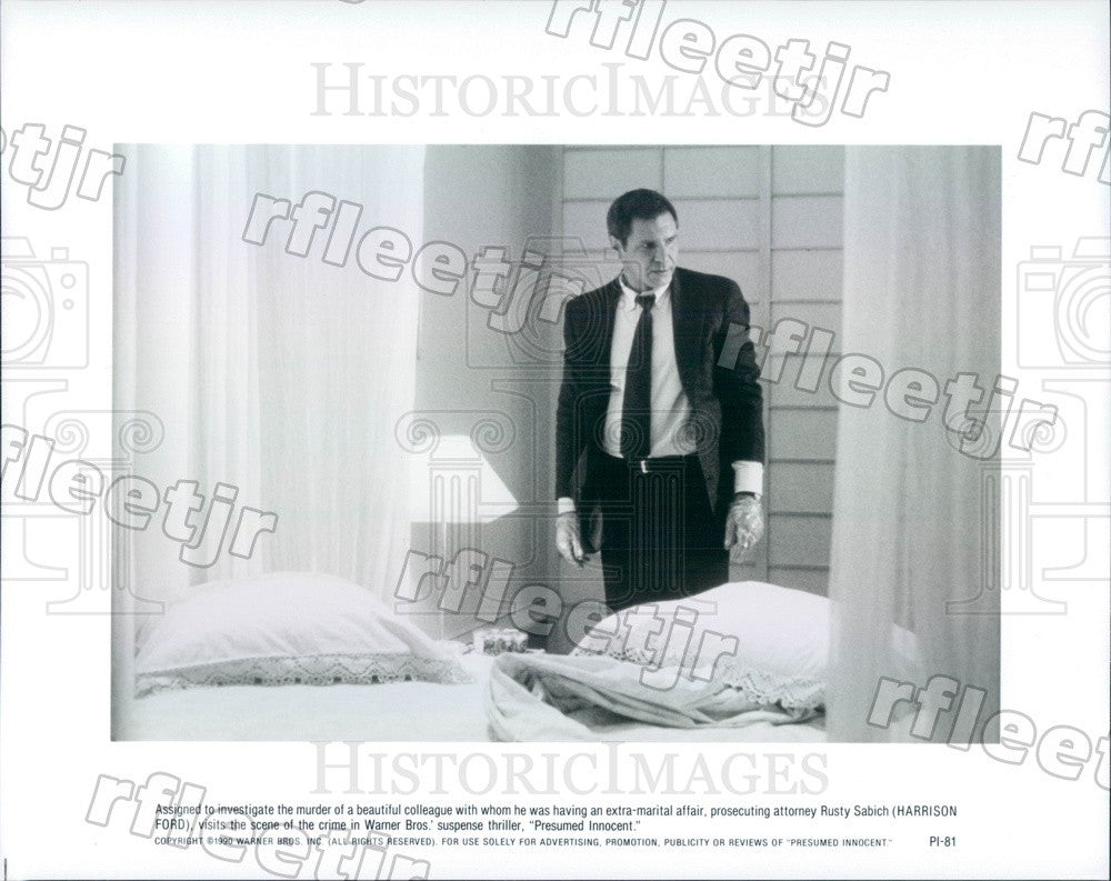 1990 American Actor Harrison Ford in Film Presumed Innocent Press Photo adx913 - Historic Images