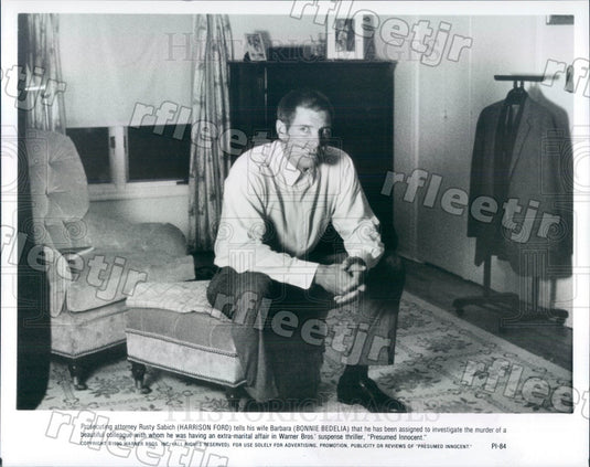1990 American Actor Harrison Ford in Film Presumed Innocent Press Photo adx917 - Historic Images