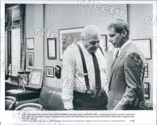 1990 Actors Harrison Ford & Brian Dennehy in Film Press Photo adx919 - Historic Images