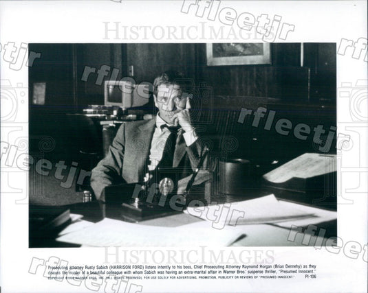 1990 American Actor Harrison Ford in Film Presumed Innocent Press Photo adx923 - Historic Images