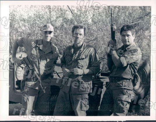 1990 Actors Stephen Caffrey, James Sutorius, Terence Knox Press Photo adx959 - Historic Images