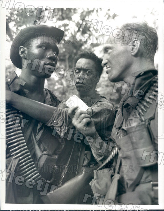 1988 Actors Stan Foster, Miguel Nunez Jr, Mark Rolston Press Photo adx965 - Historic Images
