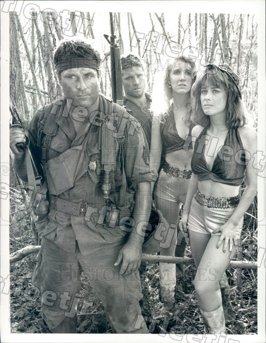 1987 Actors Terence Knox, Tony Becker, Marietta DePrima Press Photo adx979 - Historic Images