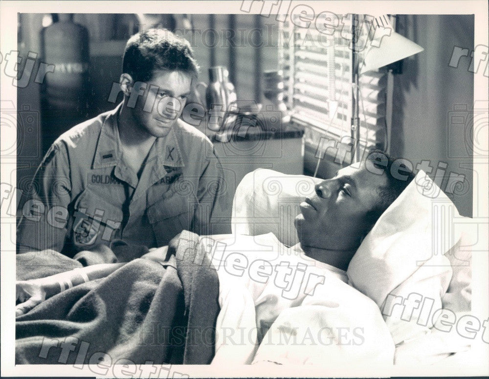 1990 Actors Stephen Caffrey &amp; Carl Weathers on Tour of Duty Press Photo adx995 - Historic Images