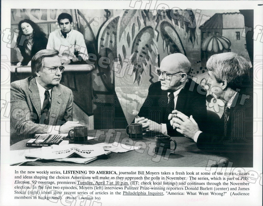 1992 Reporters Donald Bartlett &amp; James Steele, Pulitzer Prize Press Photo adx9 - Historic Images