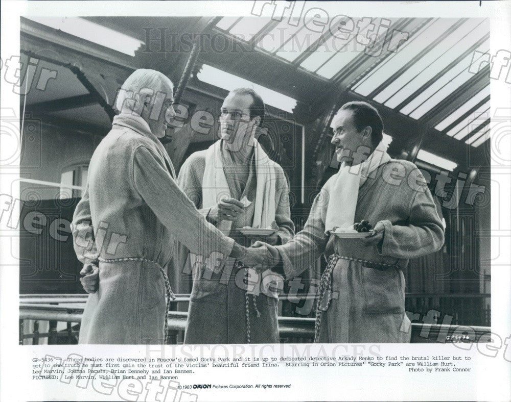 1983 Oscar Winners William Hurt &amp; Lee Marvin, Ian Bannen Press Photo ady1017 - Historic Images