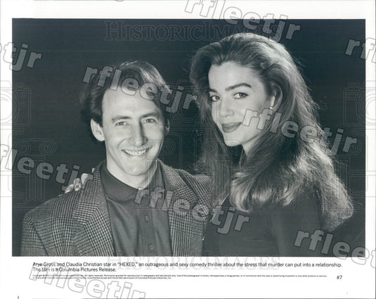 1992 Actors Arye Gross & Claudia Christian in Film Hexed Press Photo ady1039 - Historic Images