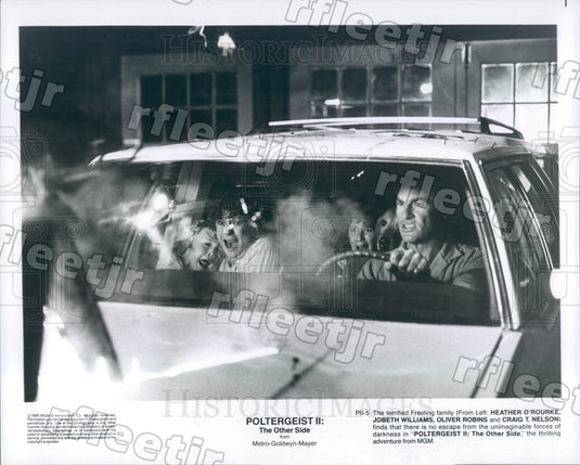 1986 Actors Heather O'Rourke, JoBeth Williams, Oliver Robins Press Photo ady105 - Historic Images