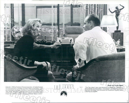 1990 Oscar Winning Actor Jack Nicholson & Meg Tilly in Film Press Photo ady1063 - Historic Images
