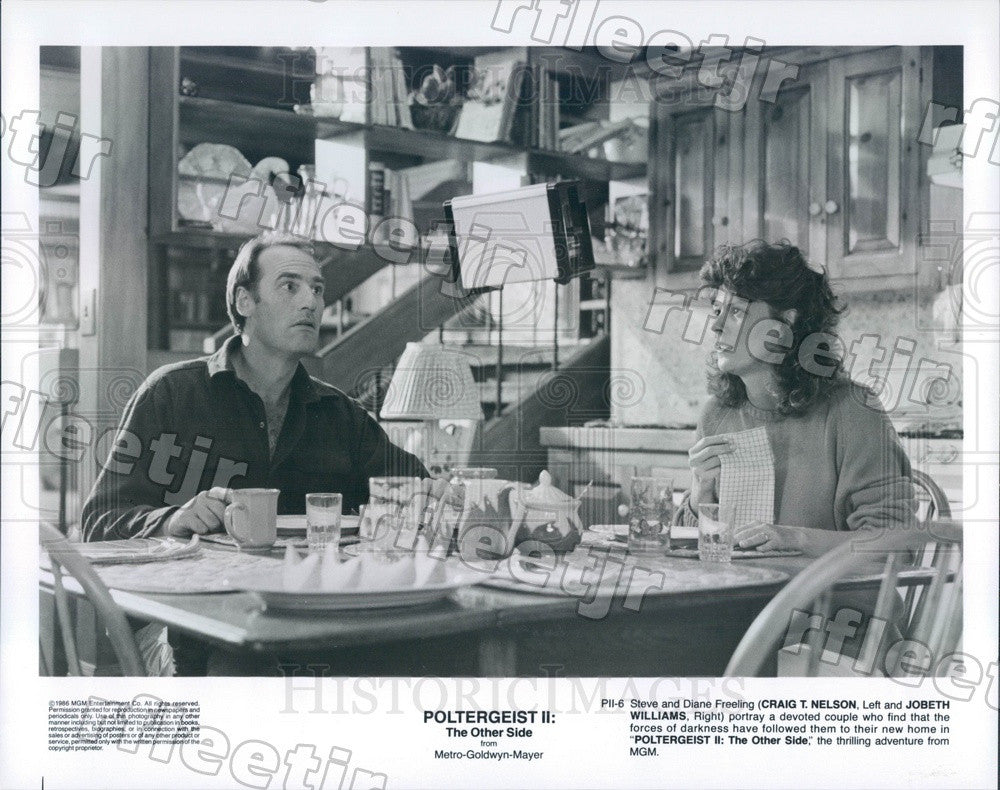 1986 Actors Craig T Nelson, JoBeth Williams in Poltergeist II Press Photo ady107 - Historic Images