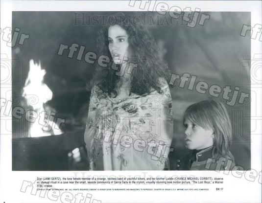 1987 Actors Jami Gertz & Chance Michael Corbitt in Film Press Photo ady1087 - Historic Images