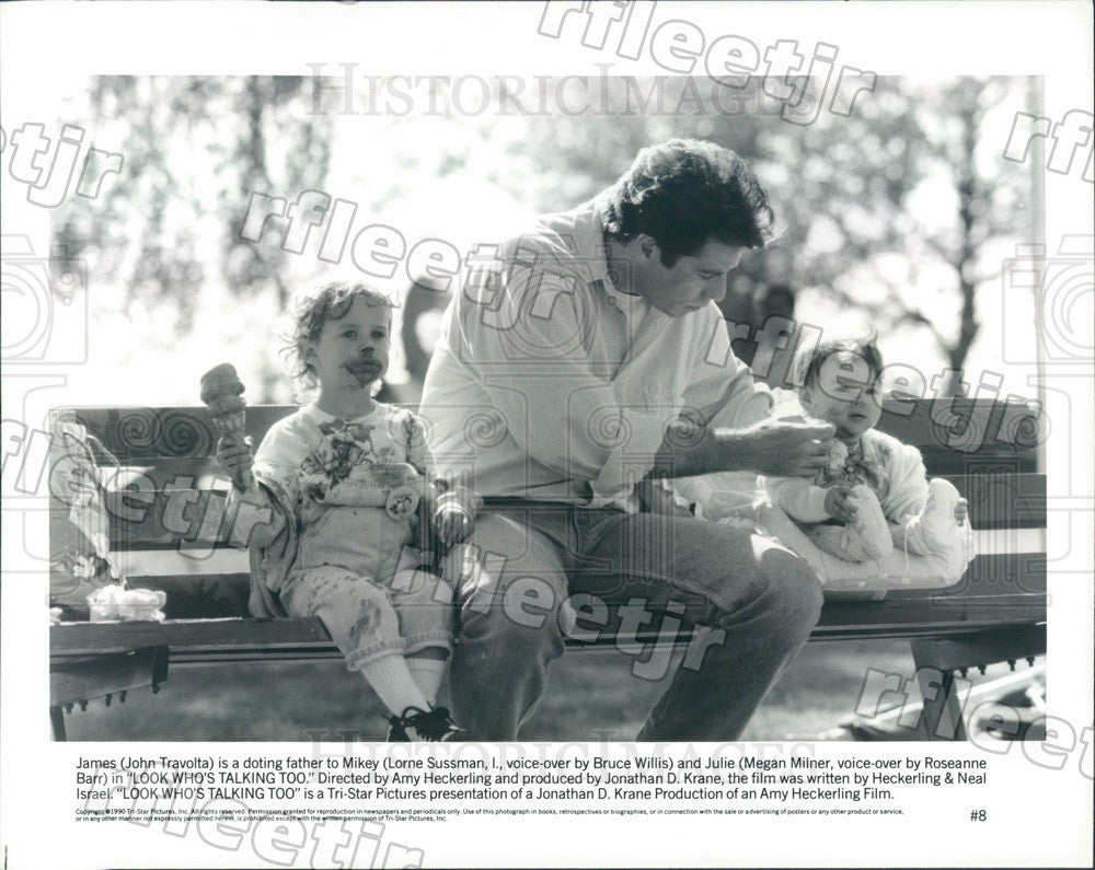 1990 Actors John Travolta, Lorne Sussman, Megan Milner Press Photo ady1099 - Historic Images