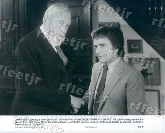 1983 Oscar Winning Actor John Huston & Dudley Moore Press Photo ady1113 - Historic Images