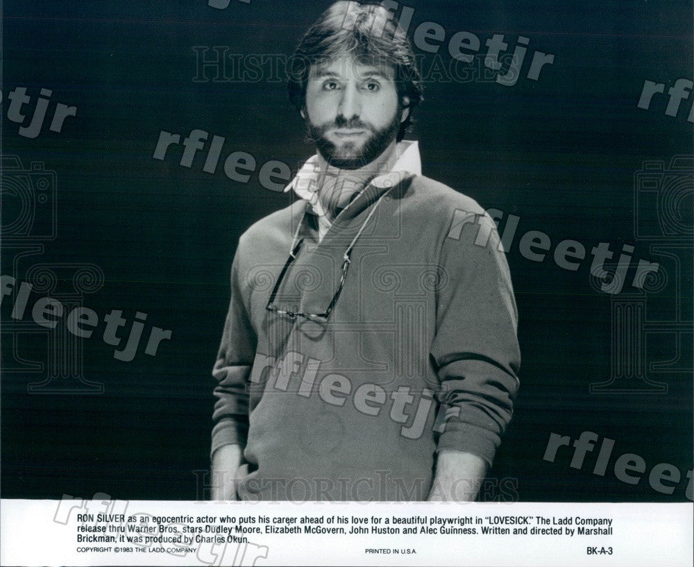 1983 American Actor, Director Ron Silver in Film Lovesick Press Photo ady1115 - Historic Images