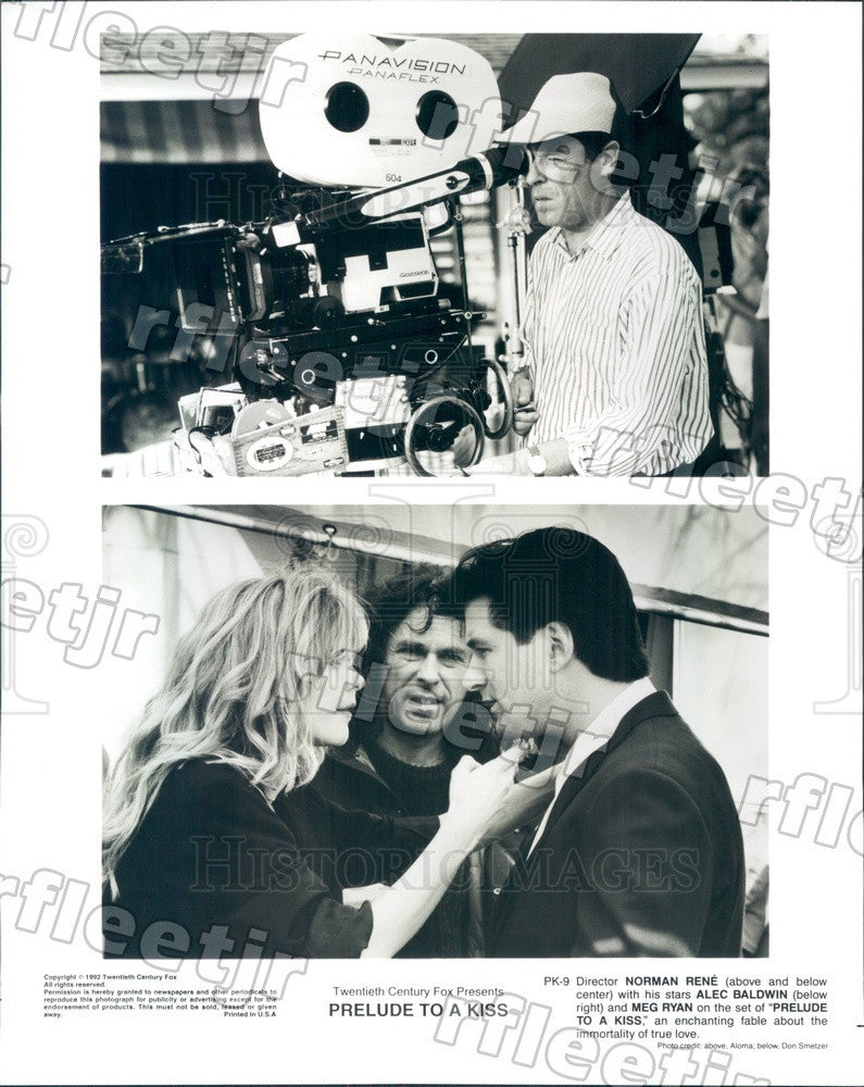 1992 Actors Meg Ryan &amp; Emmy Winner Alec Baldwin Press Photo ady1129 - Historic Images
