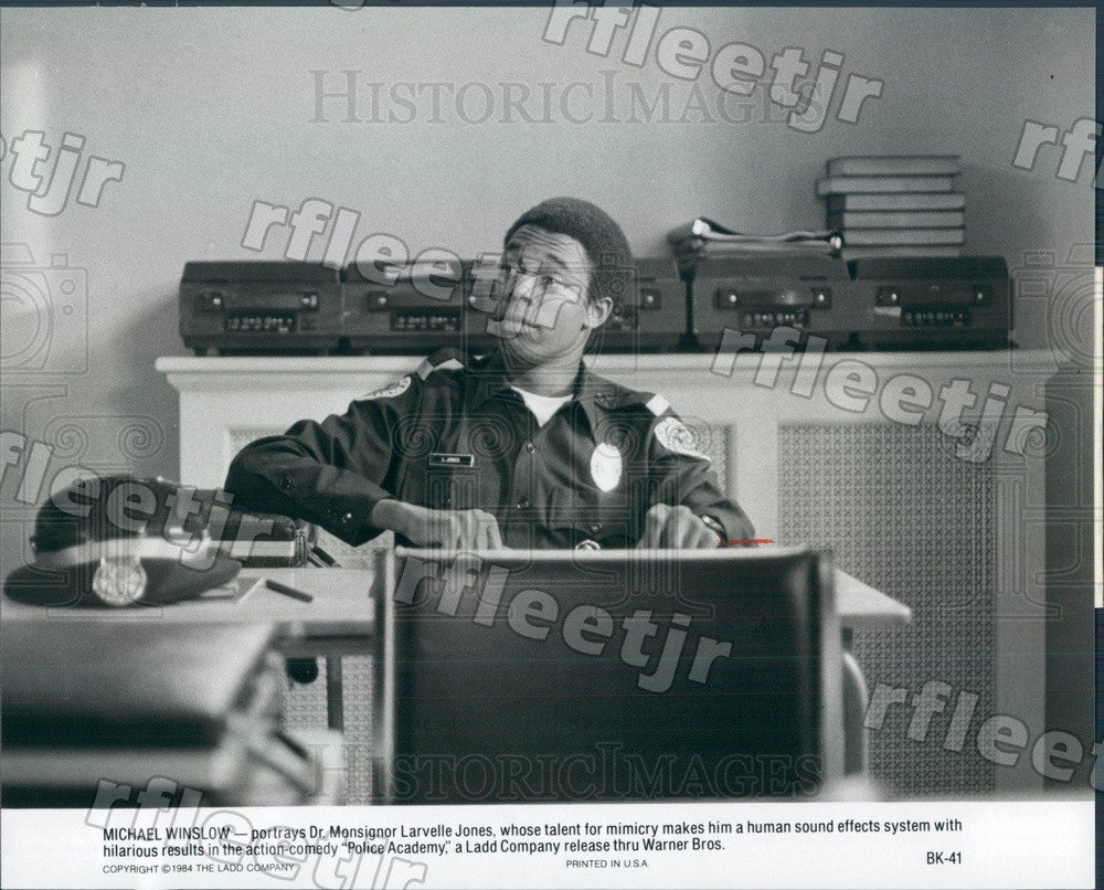 1984 American Actor Michael Winslow in Film Police Academy Press Photo ady113 - Historic Images