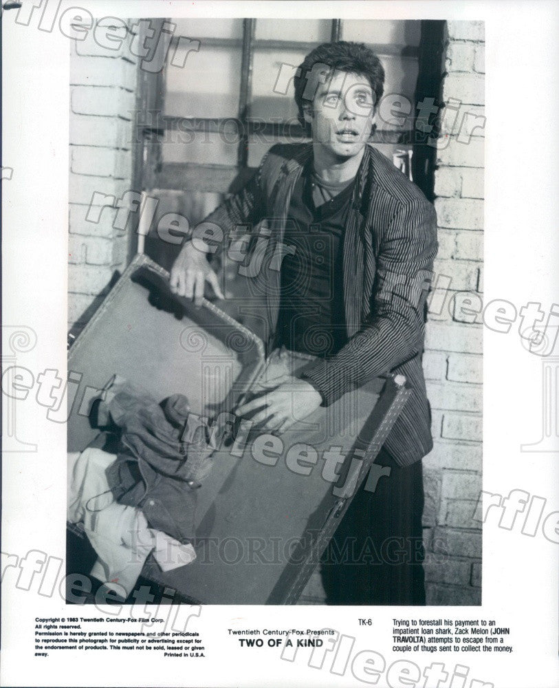 1983 Hollywood Actor John Travolta in Film Two Of A Kind Press Photo ady1155 - Historic Images