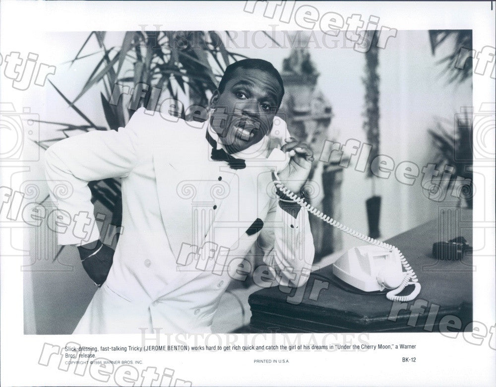 1986 Actor Jerome Benton in Film Under The Cherry Moon Press Photo ady1167 - Historic Images