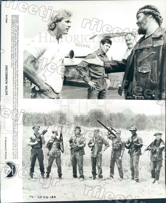 1983 Actors Gene Hackman, Fred Ward, Reb Brown, Randall Cobb Press Photo ady1181 - Historic Images