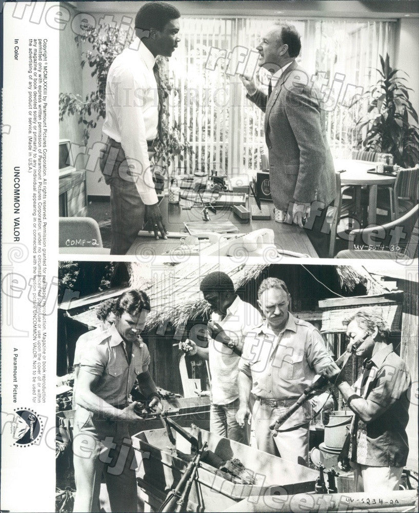 1983 Actors Gene Hackman, Harold Sylvester, Patrick Swayze Press Photo ady1187 - Historic Images