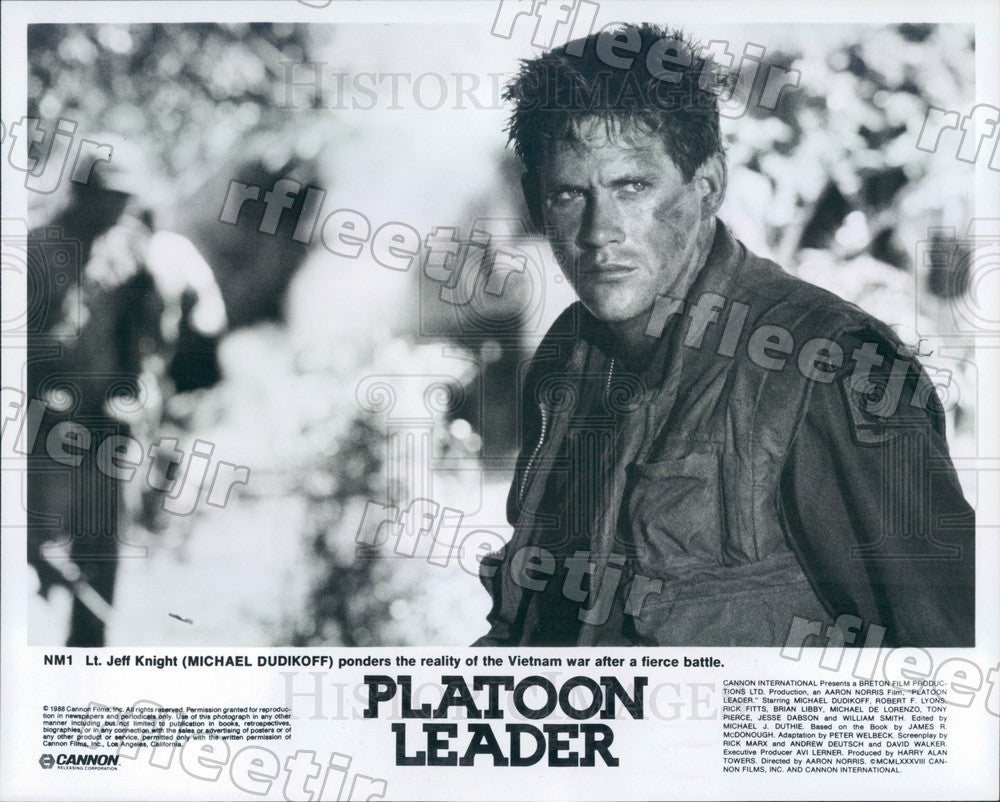 1988 American Actor Michael Dudikoff in Film Platoon Leader Press Photo ady13 - Historic Images