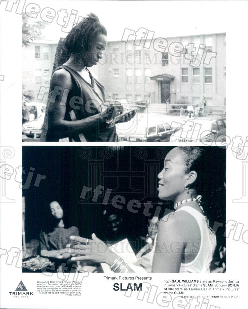 1998 Actors Saul Williams &amp; Sonja Sohn in Film Slam Press Photo ady153 - Historic Images