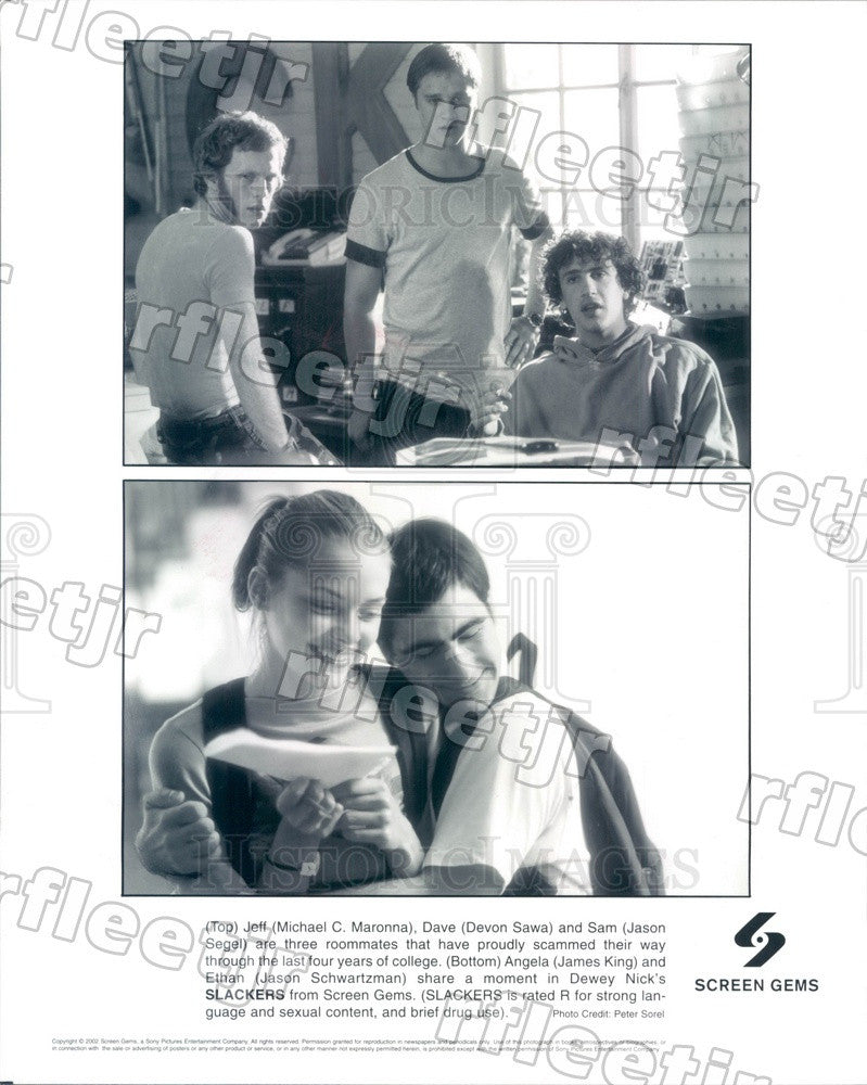 2002 Actors Michael Maronna, Devon Sawa, Jason Segel Press Photo ady155 - Historic Images