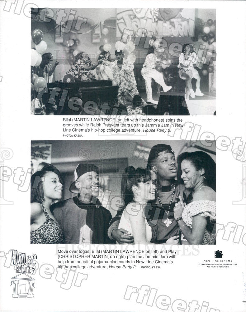 1991 Actors Martin Lawrence &amp; Christopher Martin in Film Press Photo ady163 - Historic Images