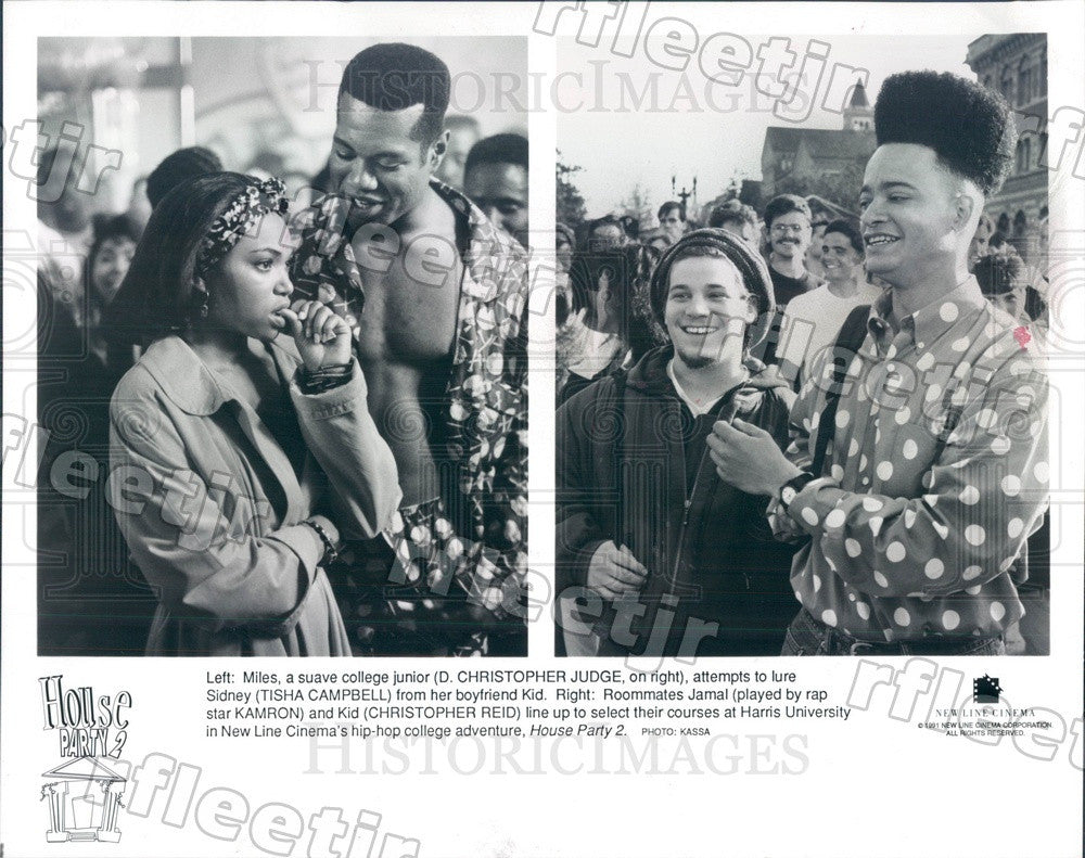 1991 Actors D Christopher Judge, Tisah Campbell, Kamron Press Photo ady165 - Historic Images