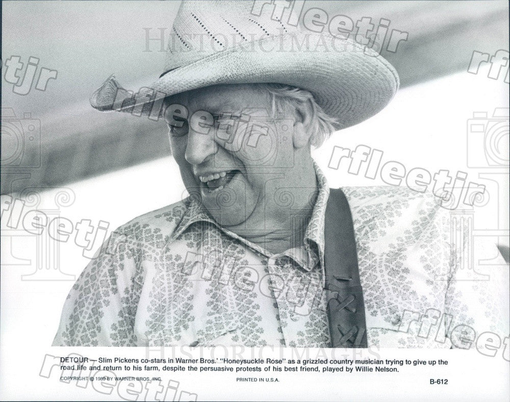 1980 Actor Slim Pickens in Film Honeysuckle Rose Press Photo ady173 - Historic Images