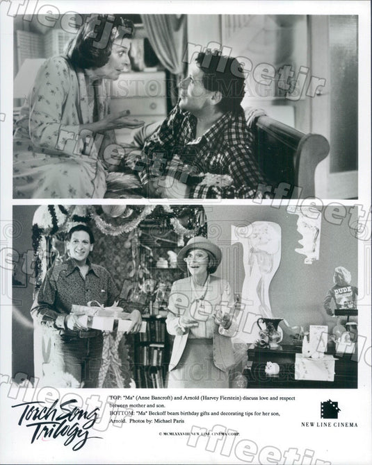 1988 Tony Winning Actors Anne Bancroft & Harvey Fierstein Press Photo ady195 - Historic Images