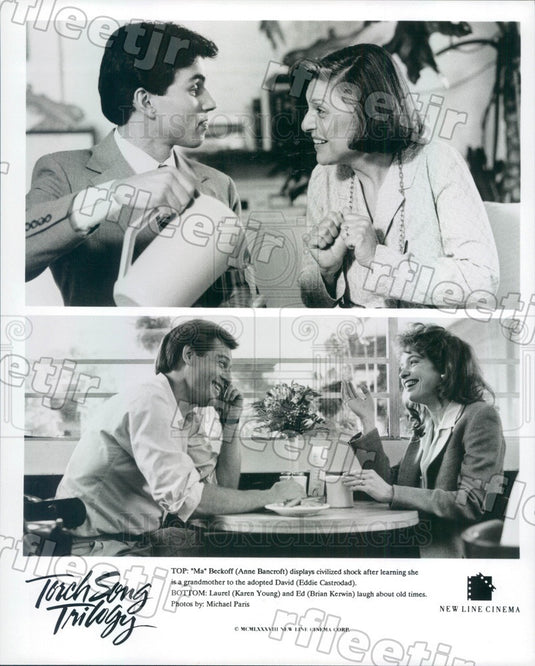 1988 Actors Anne Bancroft, Eddie Castrodad, Karen Young Press Photo ady199 - Historic Images