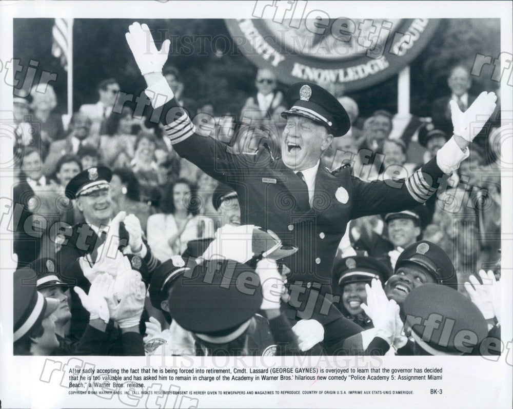 1988 Actor George Gaynes in Film Police Academy 5 Press Photo ady23 - Historic Images