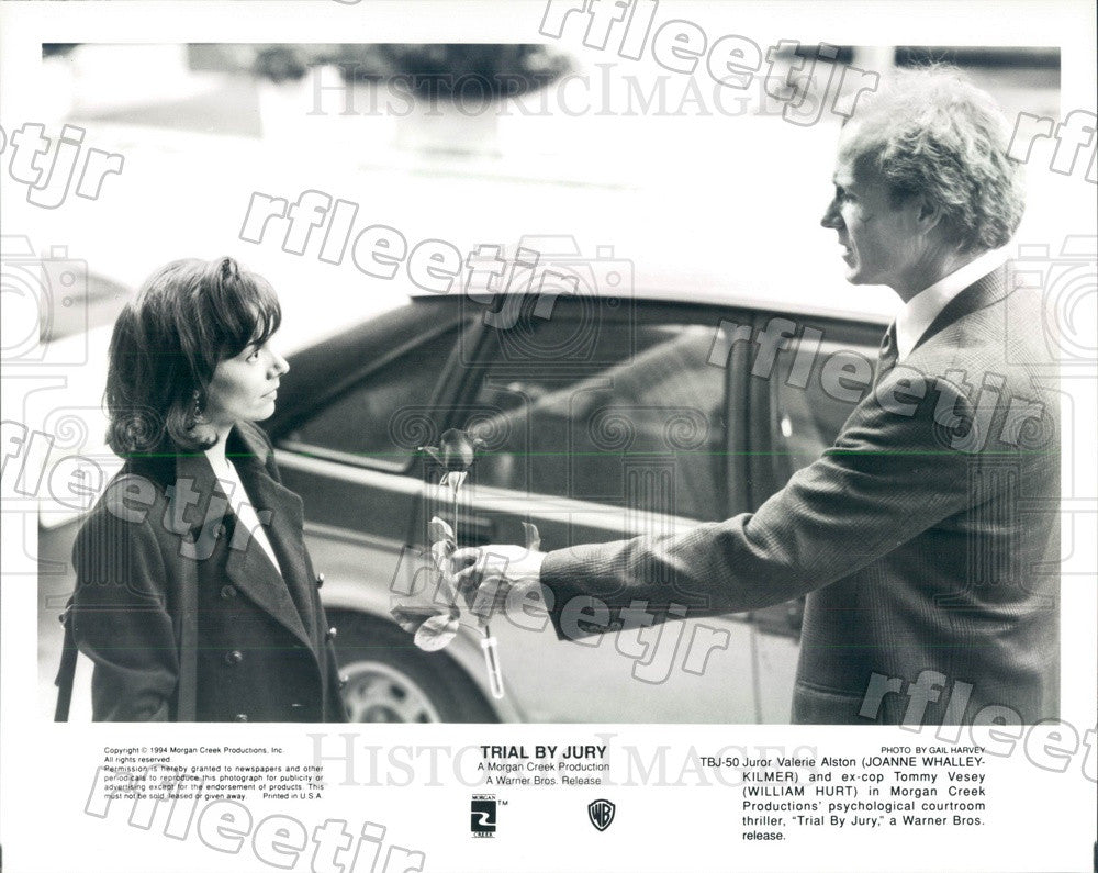 1994 Actors Joanne Whalley &amp; Oscar Winner William Hurt Press Photo ady241 - Historic Images